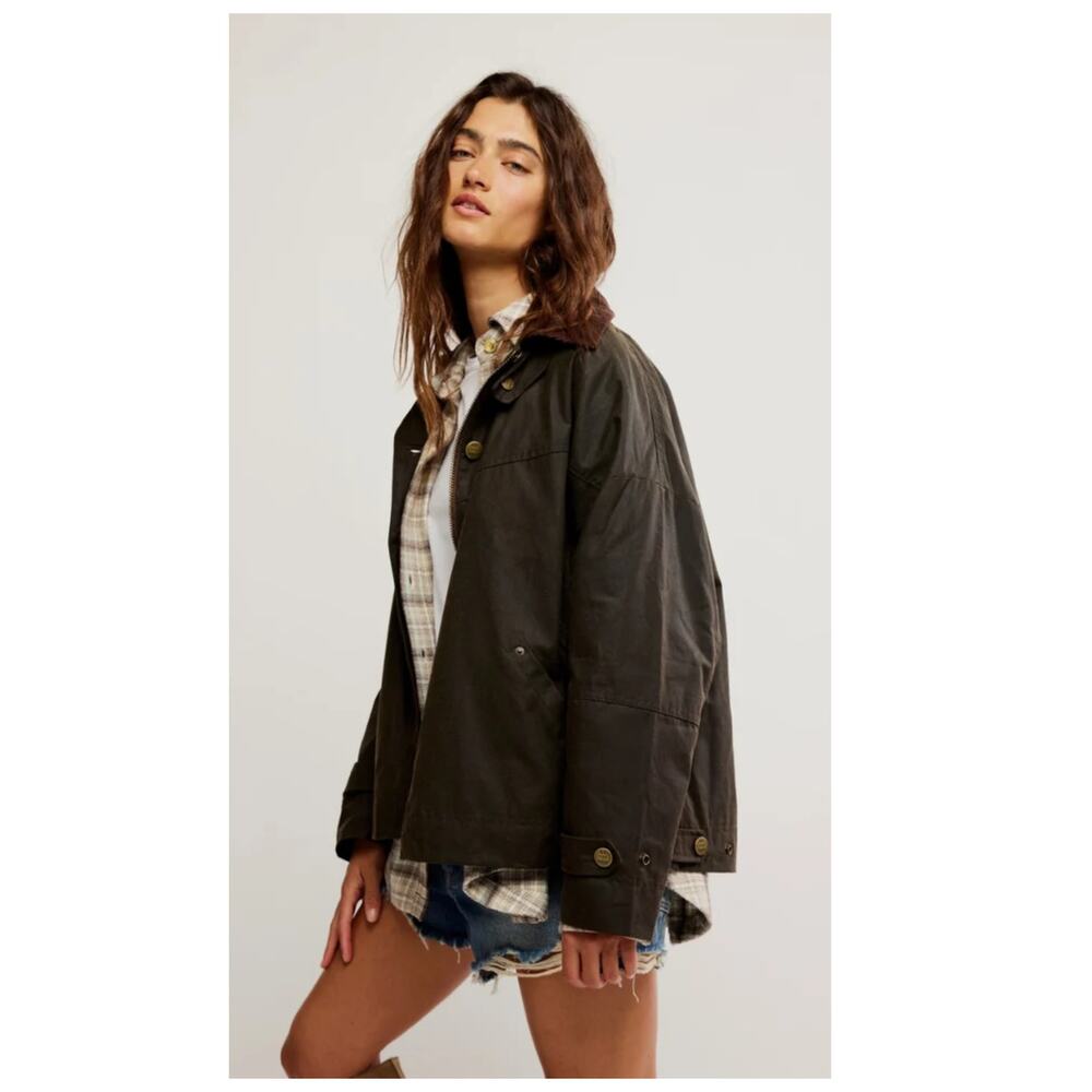 NEW Free People Cori Waxed Jacket Size Medium - Picture 5 of 16